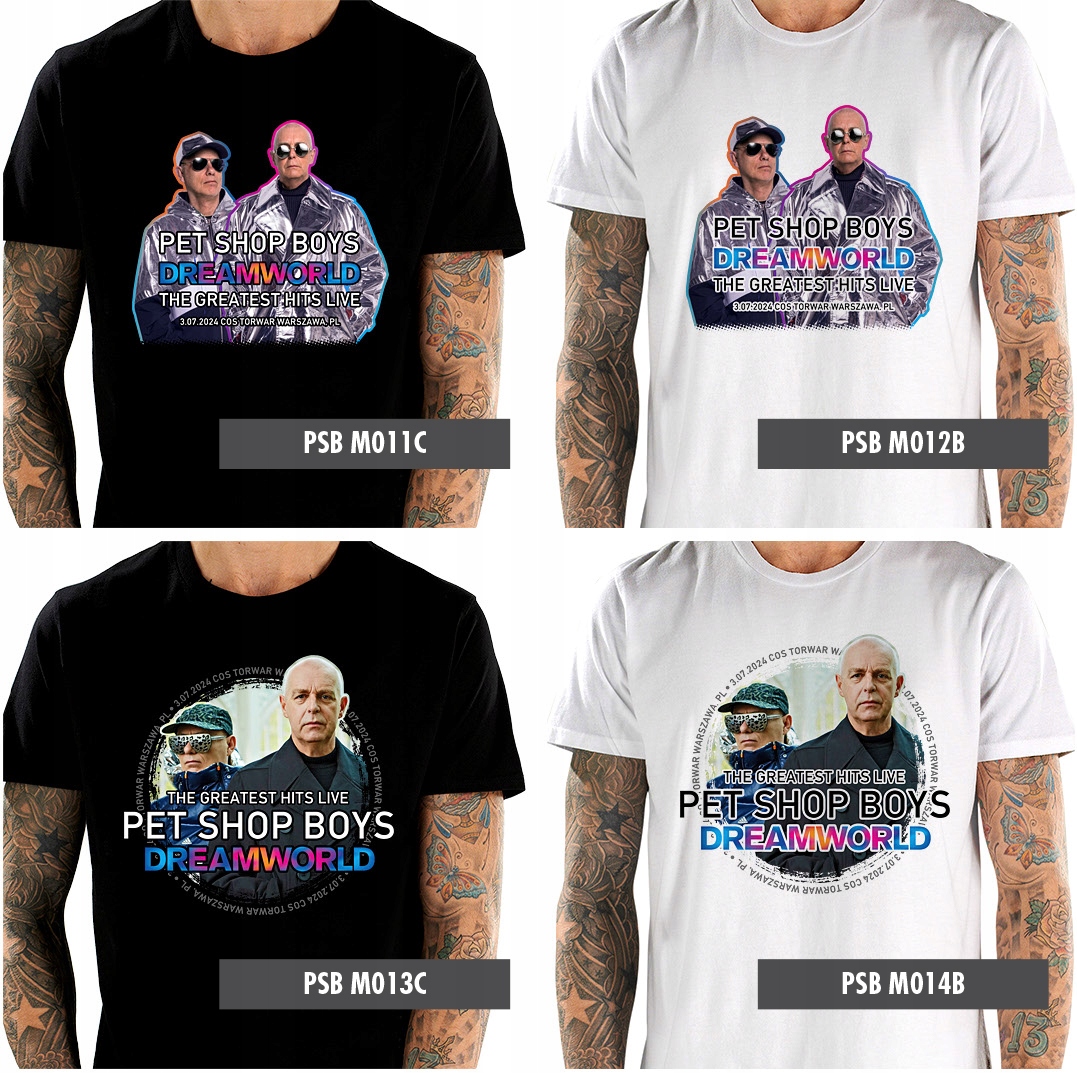 PET SHOP BOYS DREAMWORLD 2024 WARSZAWA T SHIRT KOSZULKA MĘSKA M