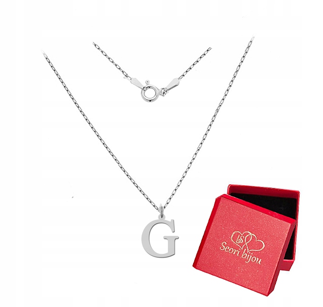

Naszyjnik Z Literką Literka G Srebro 925 Łańcuszek