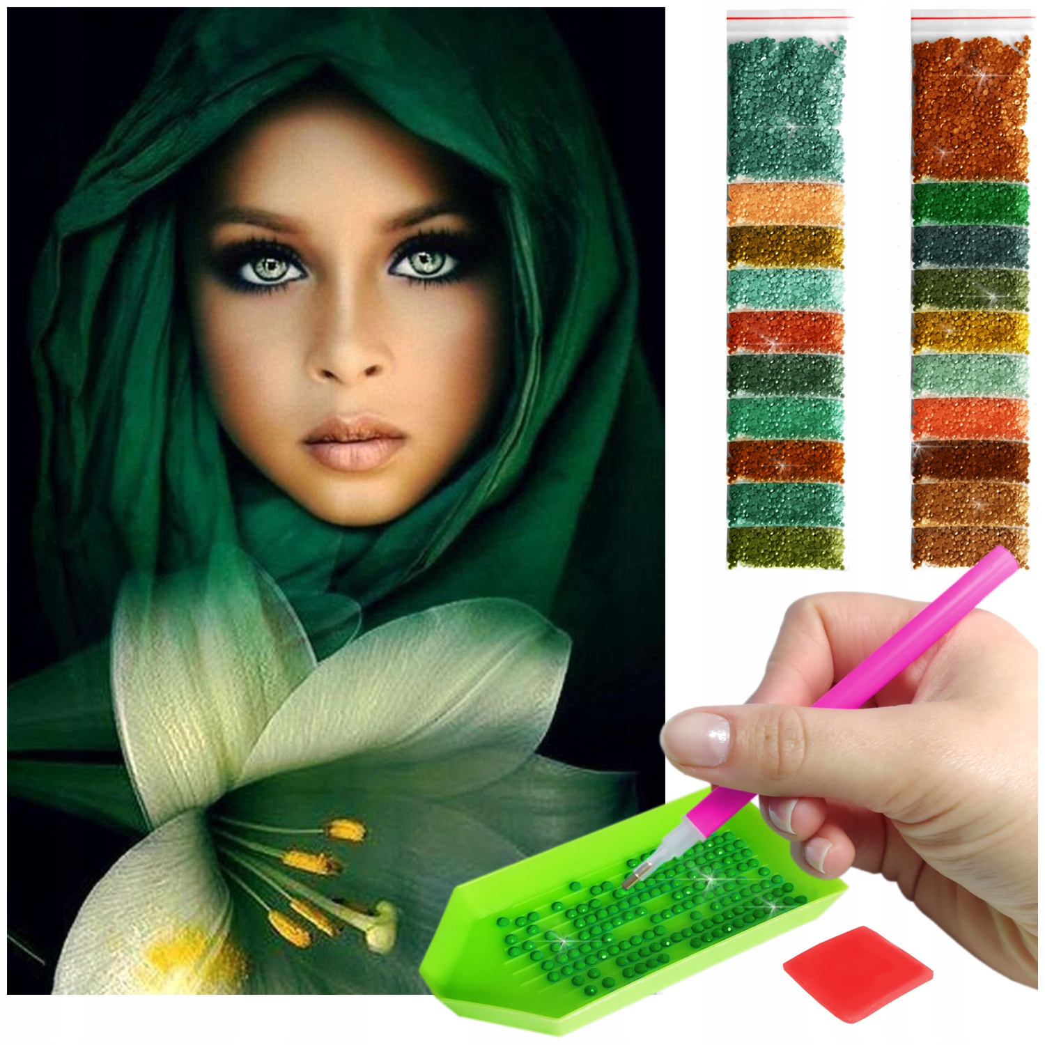 Haft Diamentový Velký 60x40cm Diamond Painting Mozaika Diamentové Příslušenství