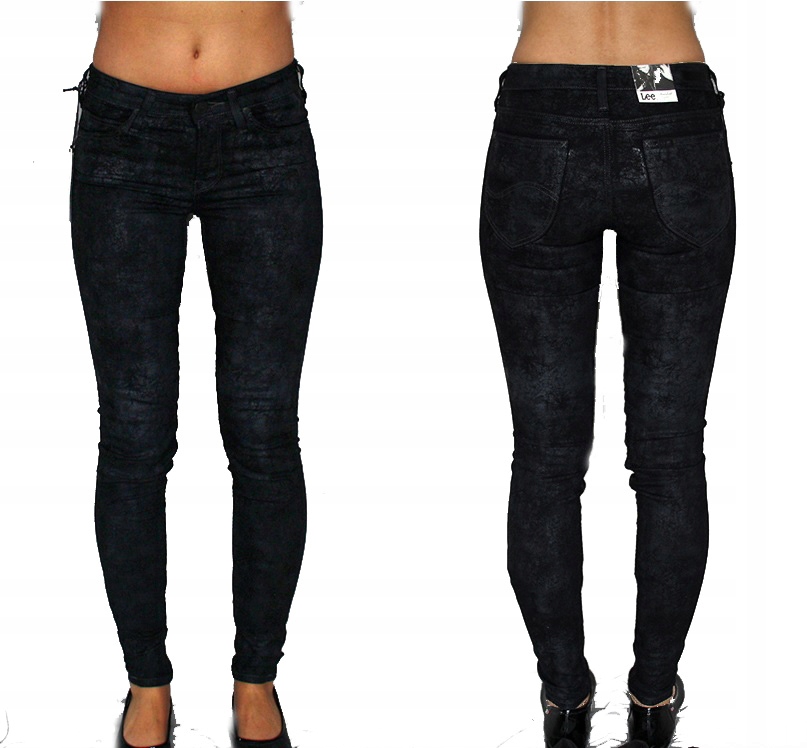 úzké nohavice Lee Scarlett Skinny W24 Xxs voskované černé