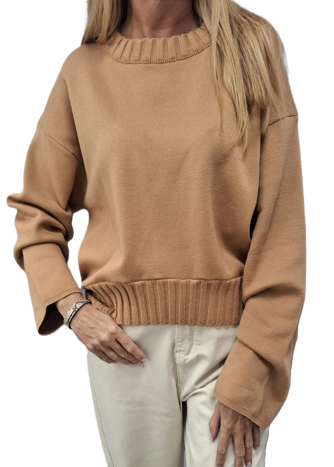 Cocomore Oversize svetr Hnědý Camelový