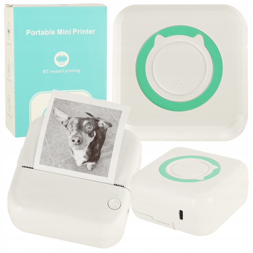 KX4218 Drukarka mini termiczna do zdjec etykiet