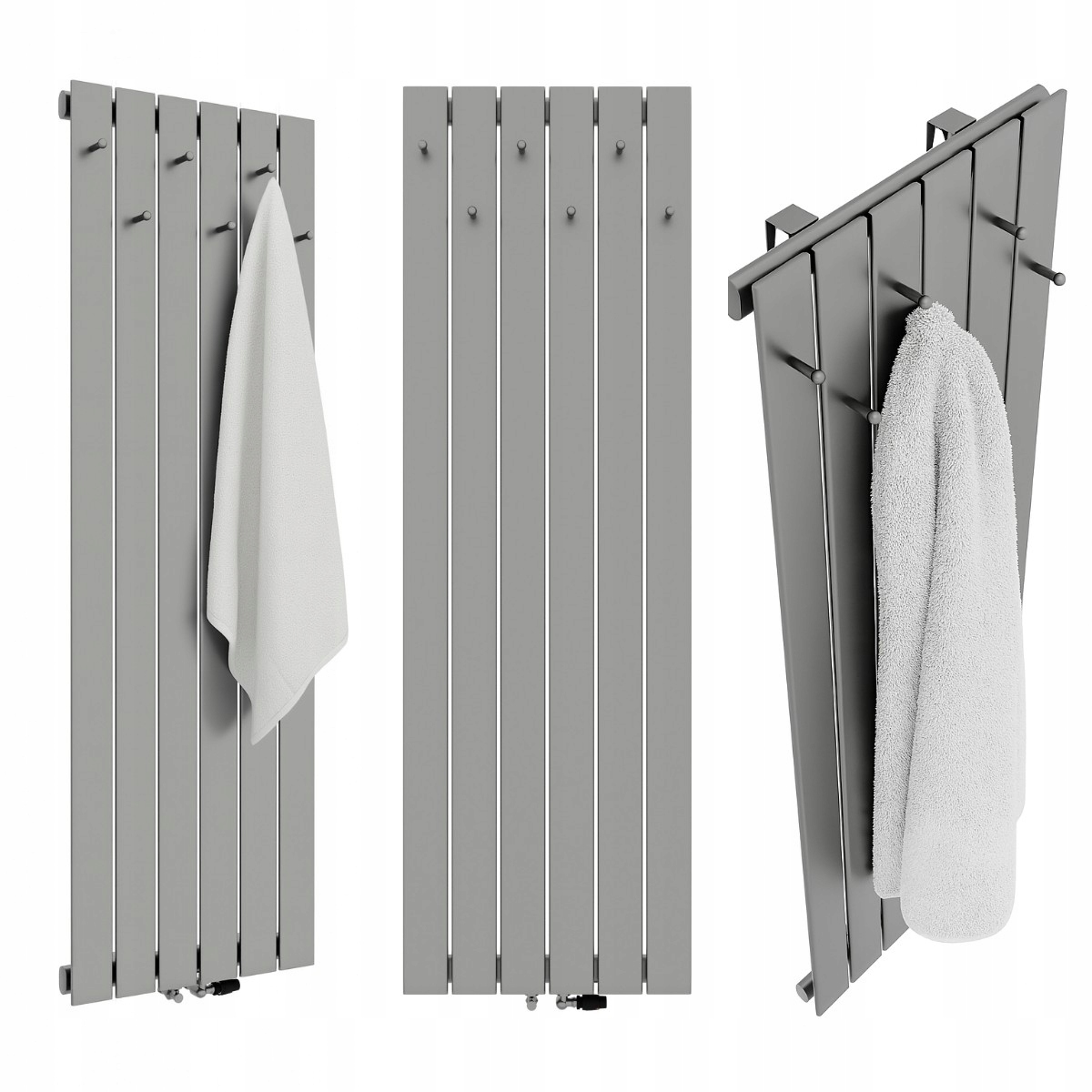Dekoratívny Radiátor S Vešiakmi 1000/450 Strieborný