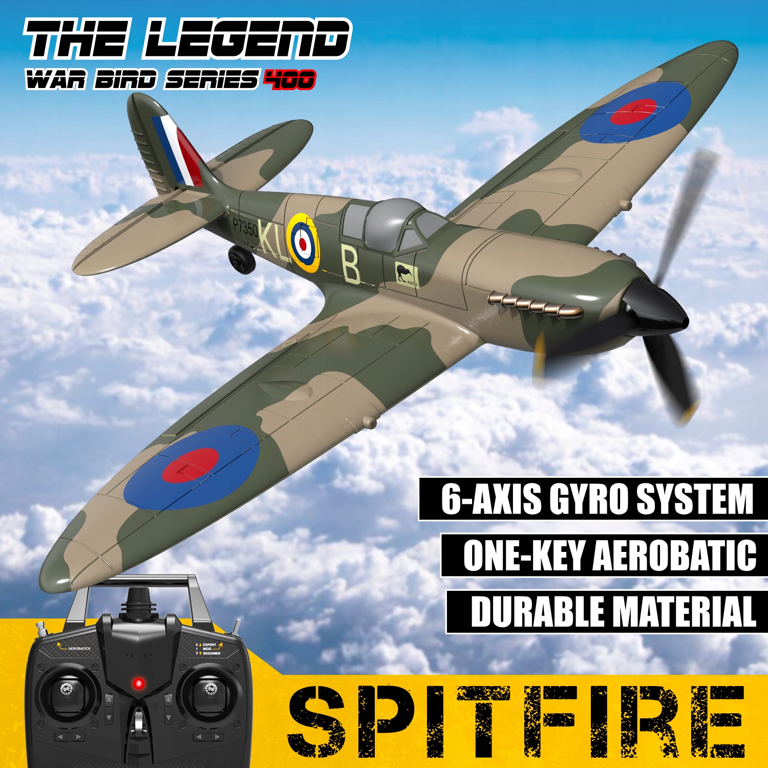 

VolantexRC Spitfire samolot 761-12 Rtf żyroskop