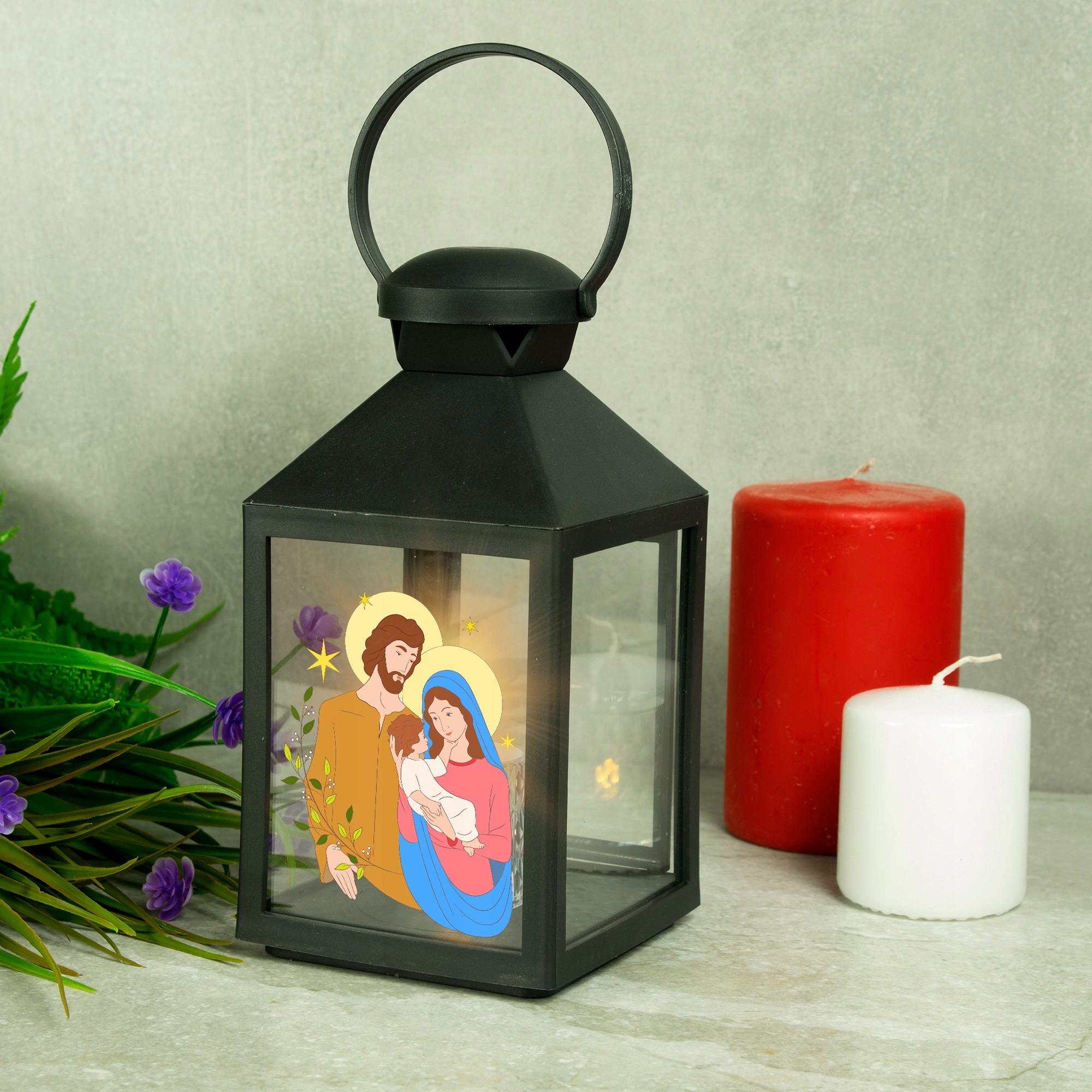 LAMPION ADWENTOWY LATARENKA ŚWIĄTECZNA NA RORATY DEKORACJA LED Marka Decortrend