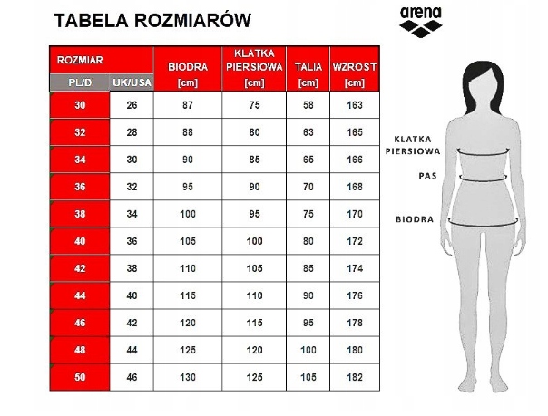 Kostium jednoczęściowy Arena 42 czarny Kolekcja PRO SOLID
