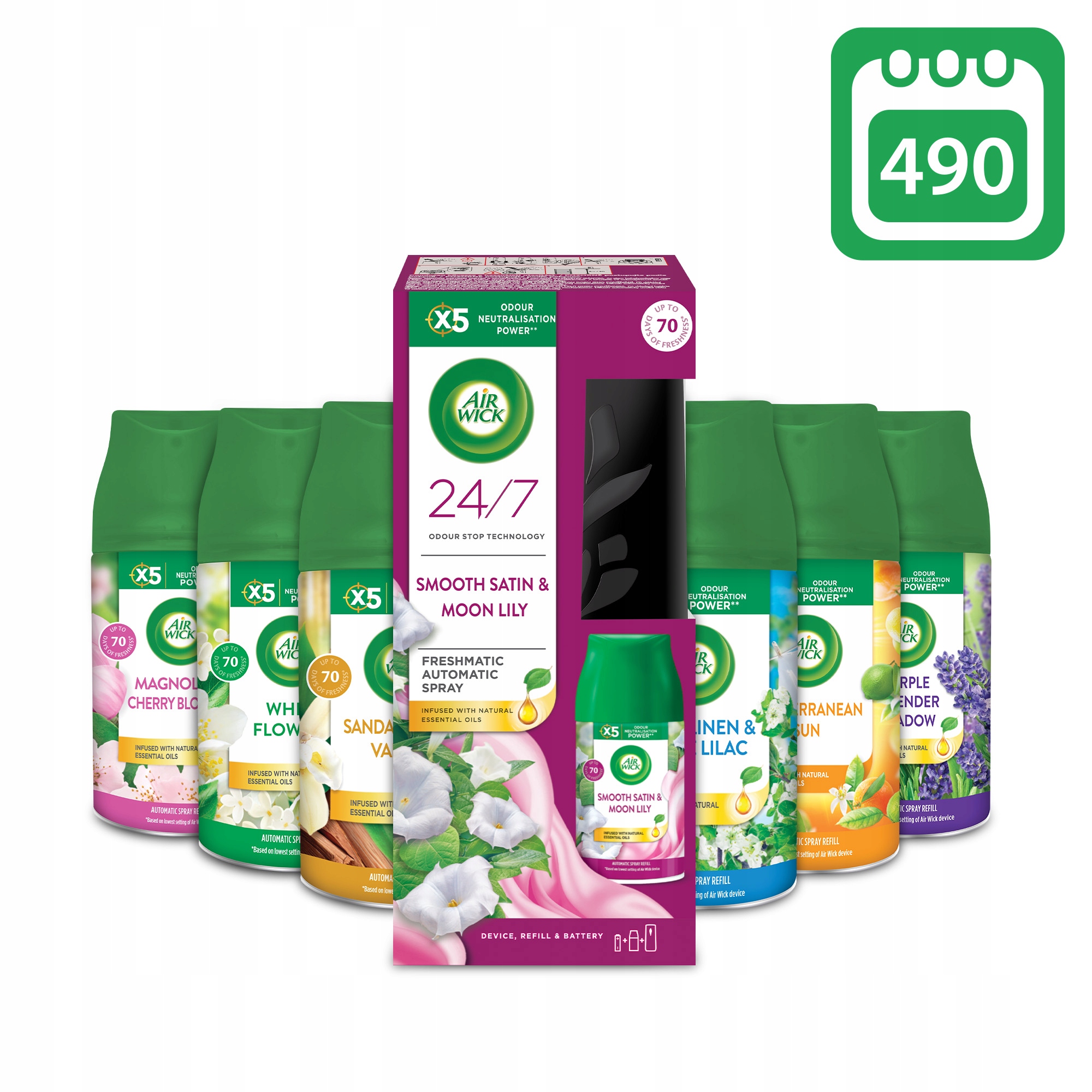 Air wick Freshmatic vůně na celý rok, strojek 7x 250ml