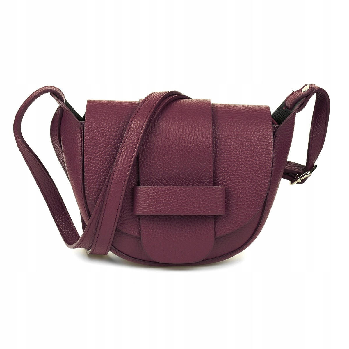 Burgundská kabelka přes rameno kožená malá dámská kabelka z kůže italská kabelka
