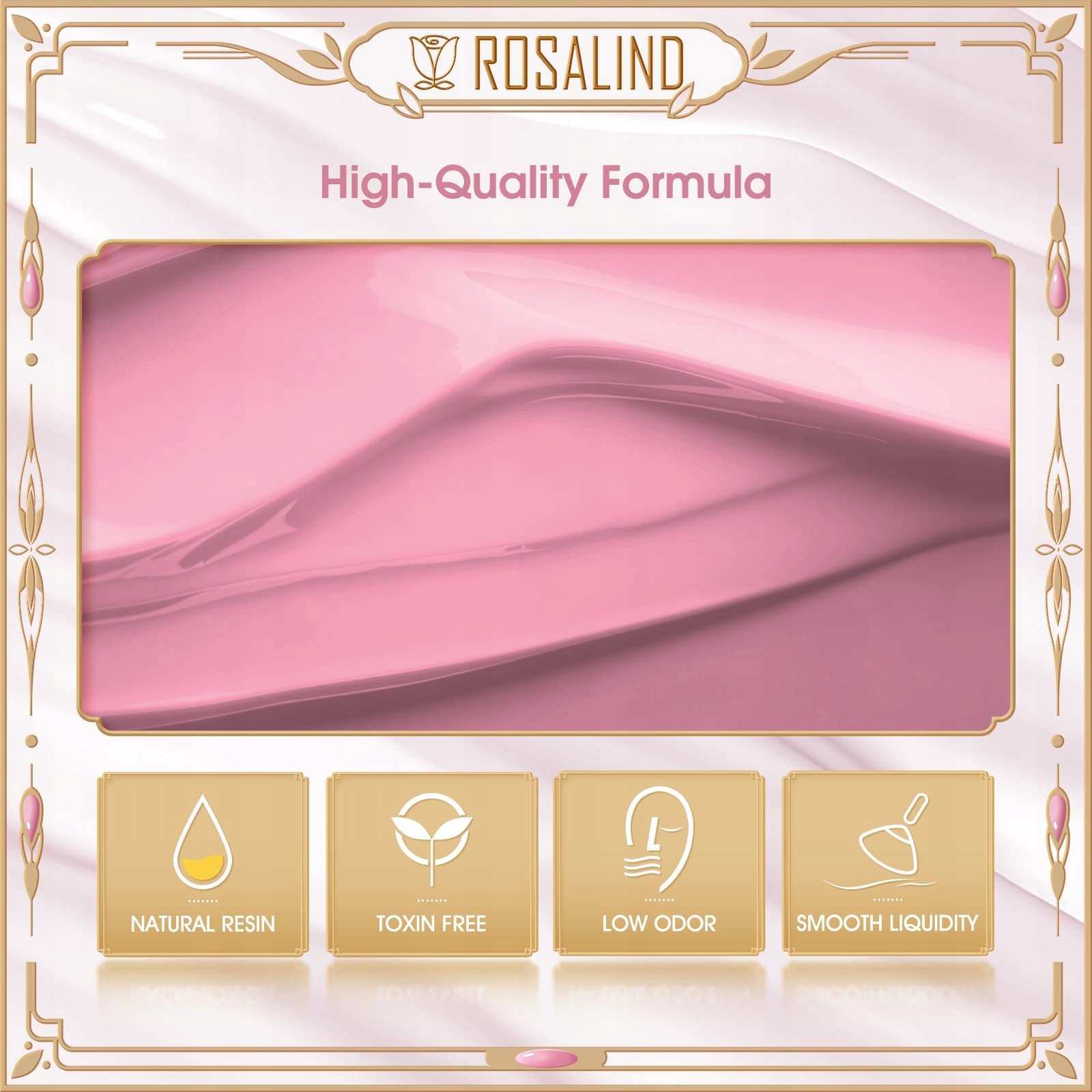 ROSALIND Shellac Starter Kit: 48W Lamp, 6 Colors, 10ml UV Gel, Matte Top — miniatura 4