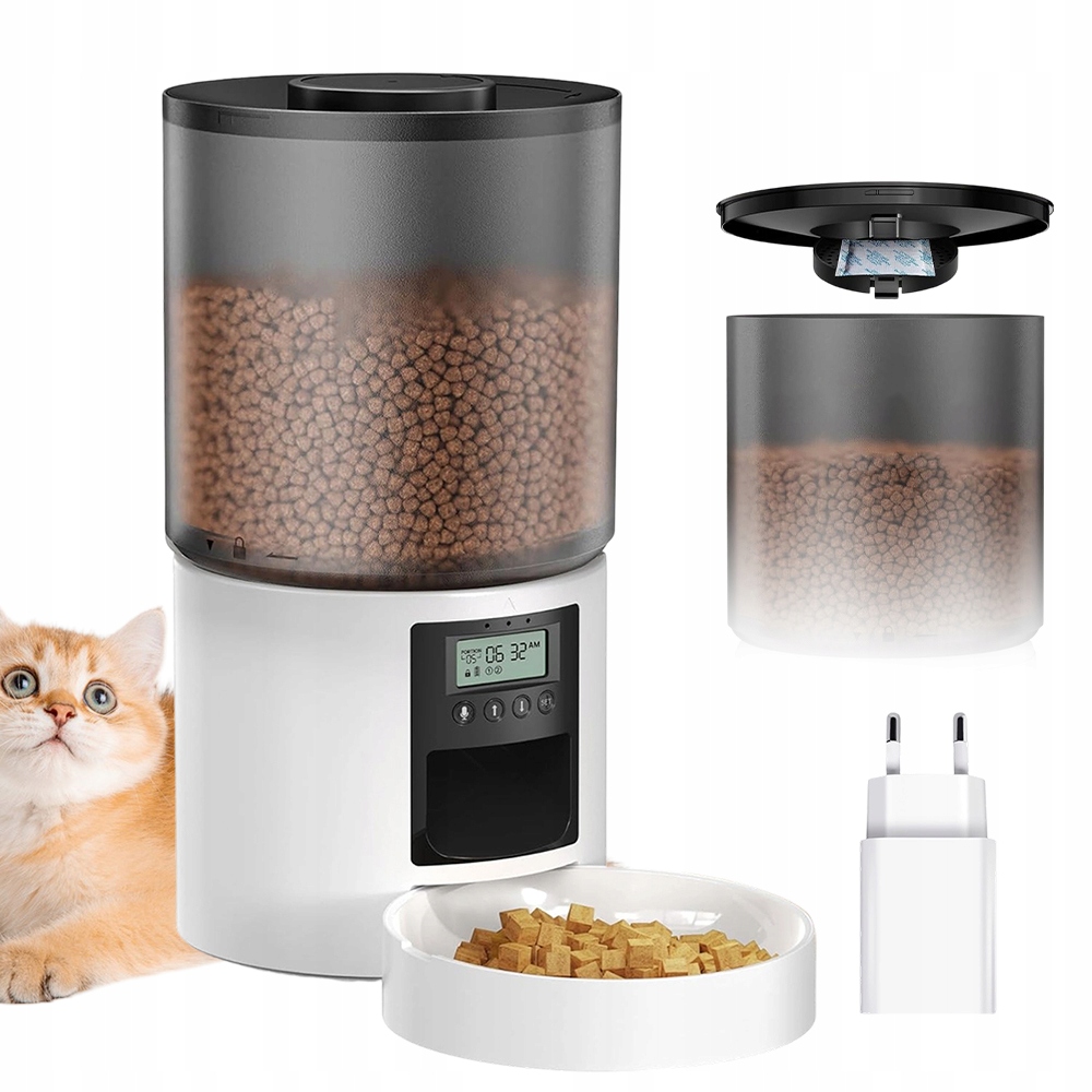 Levně Elektronické Krmítko 4 L, Antisnímací Systém, Zdravé Krmení