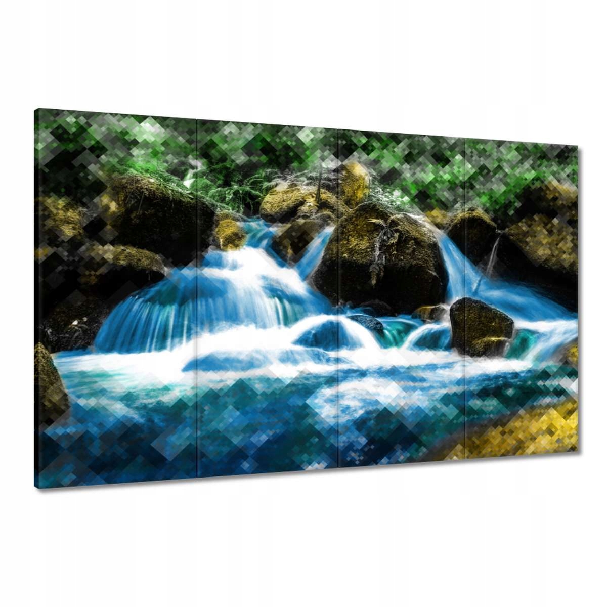 Obrazy 120x80 Grafika Horský vodopád