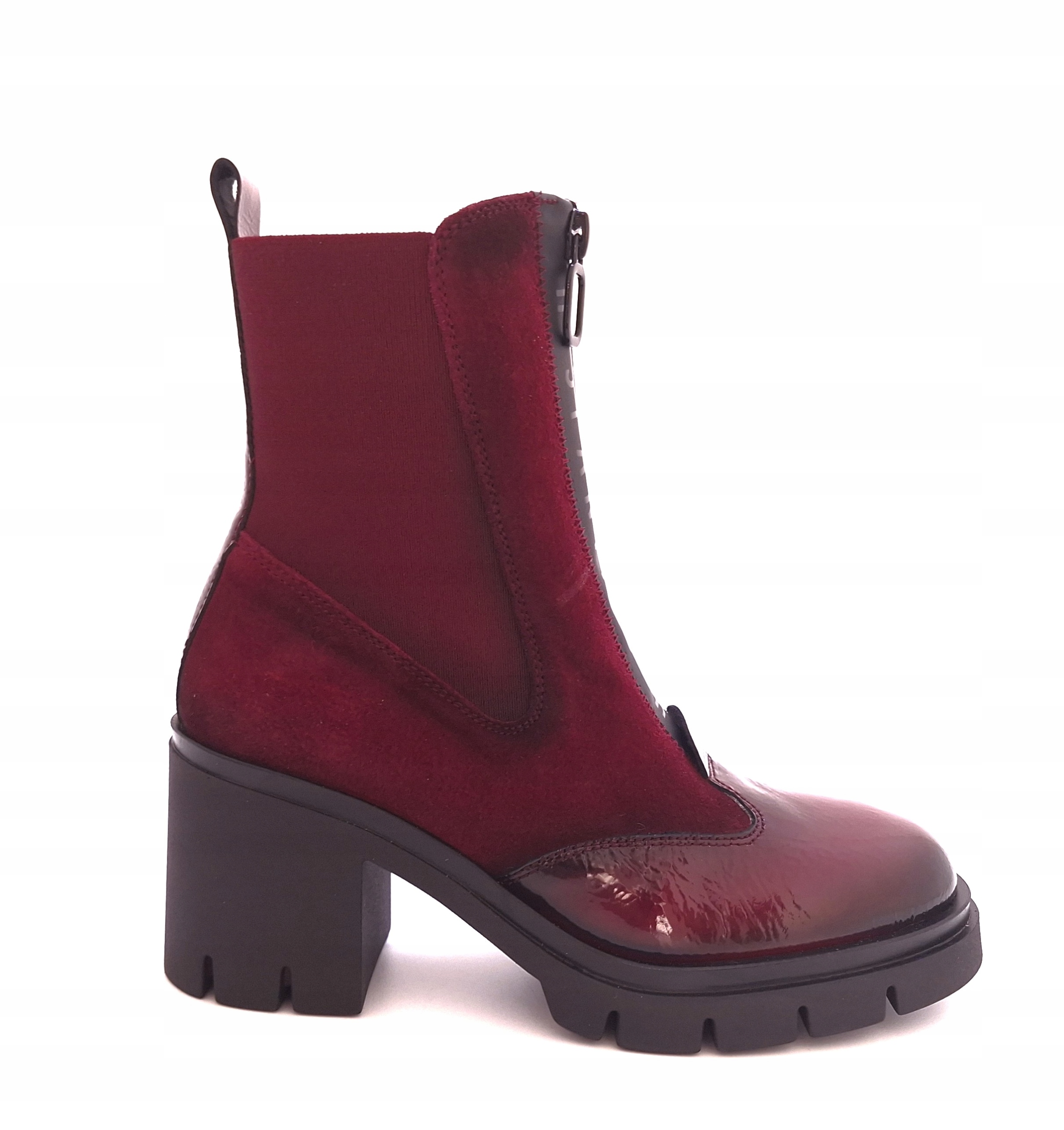 Bordové dámské kotníkové boty s podpatky Hispanitas HI254280 r39