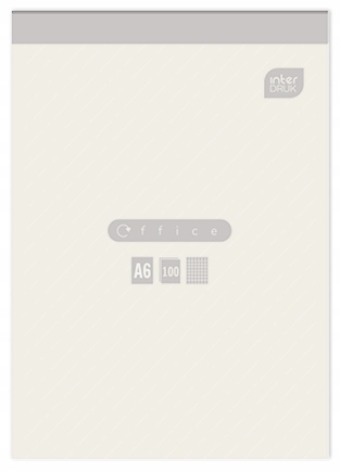 BLOK BIUROWY NOTATNIK W KRATKĘ A6 100 KARTEK KRATA