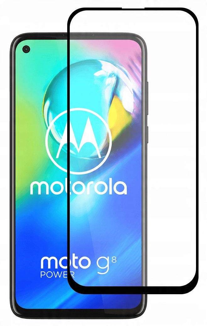 

Szkło Hartowane Czarne do Motorola Moto G8 Power