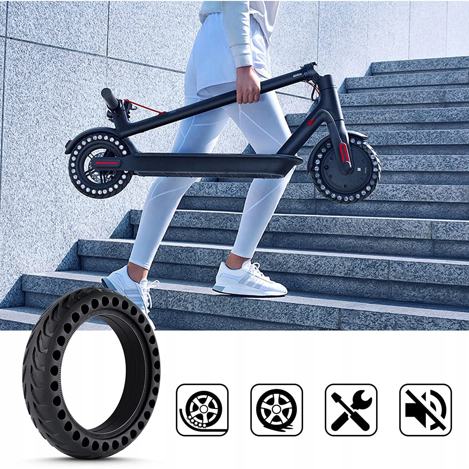 OPONY DO SKUTERA, 8,5 CALA, DO SKUTERA ELEKTRYCZNEGO, ODPORNE NA PRZEBICIE Szerokość felgi Inna