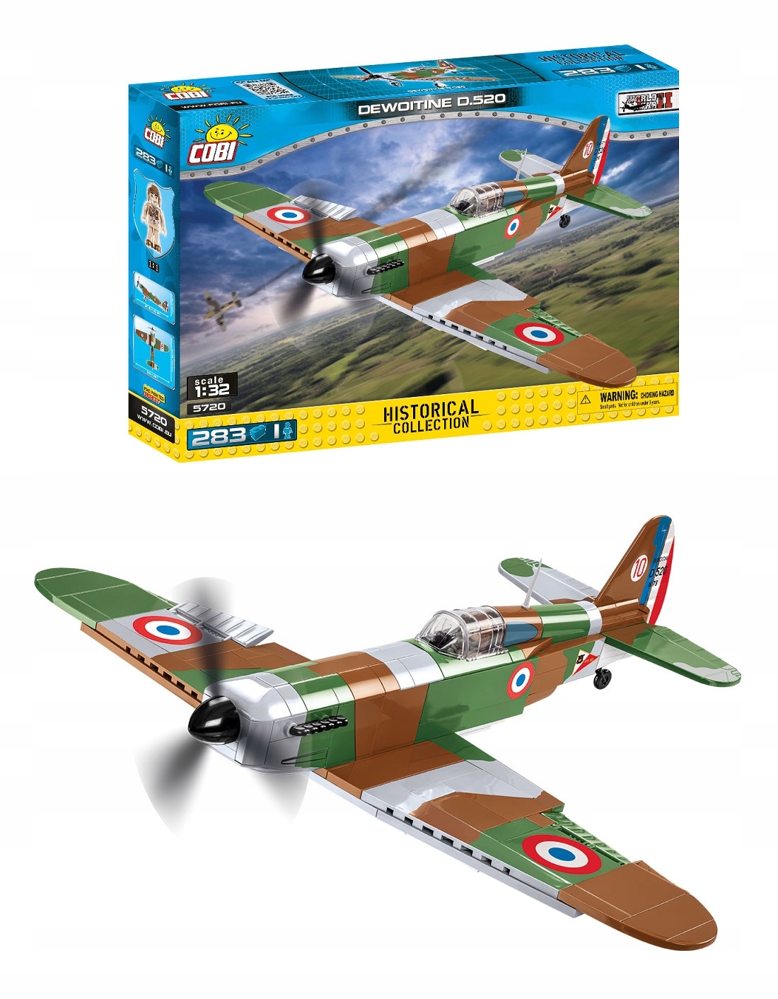

Klocki Cobi 5720 Francuski Samolot Dewoitine D.520