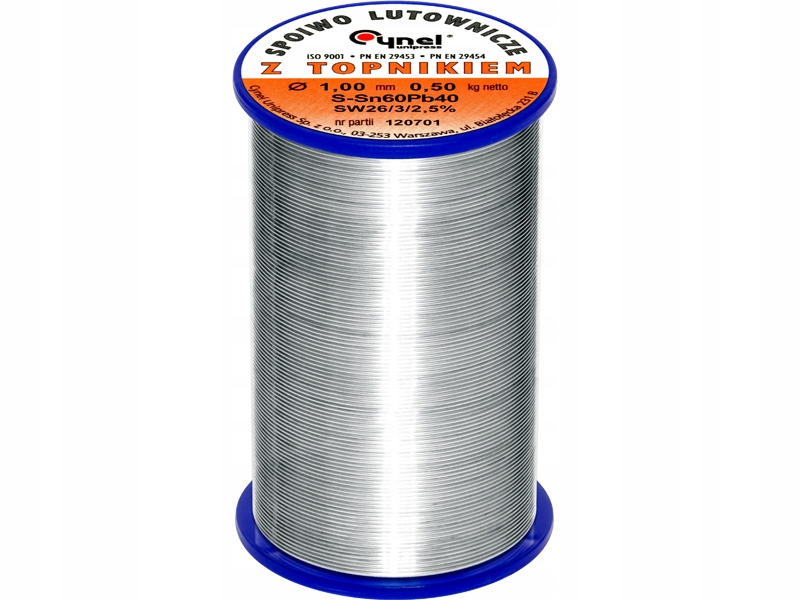 Cín Na Spájkovanie S Tavidlom, Spájkovacie Spojivo 1000 G 1 MM 1 Kg Cynel