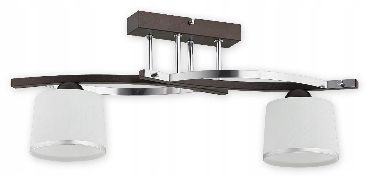 Lišta Lemir Astred 2xE27 wenge chrom kuchyně