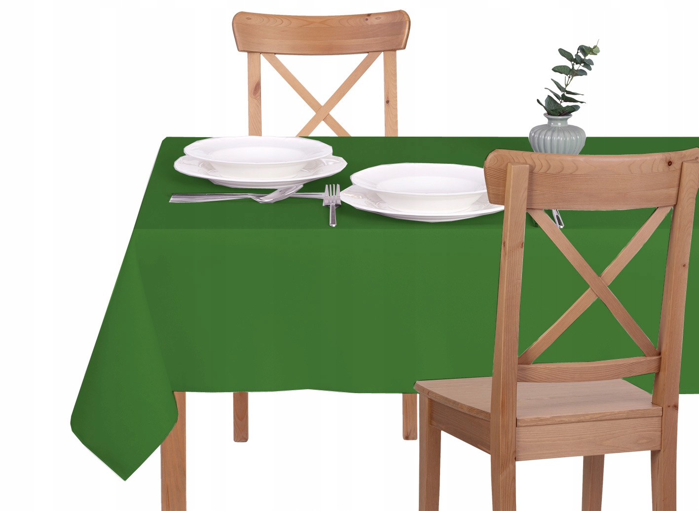 

Obrus Plamoodporny - 140X120 Solid Ciemny Zielony