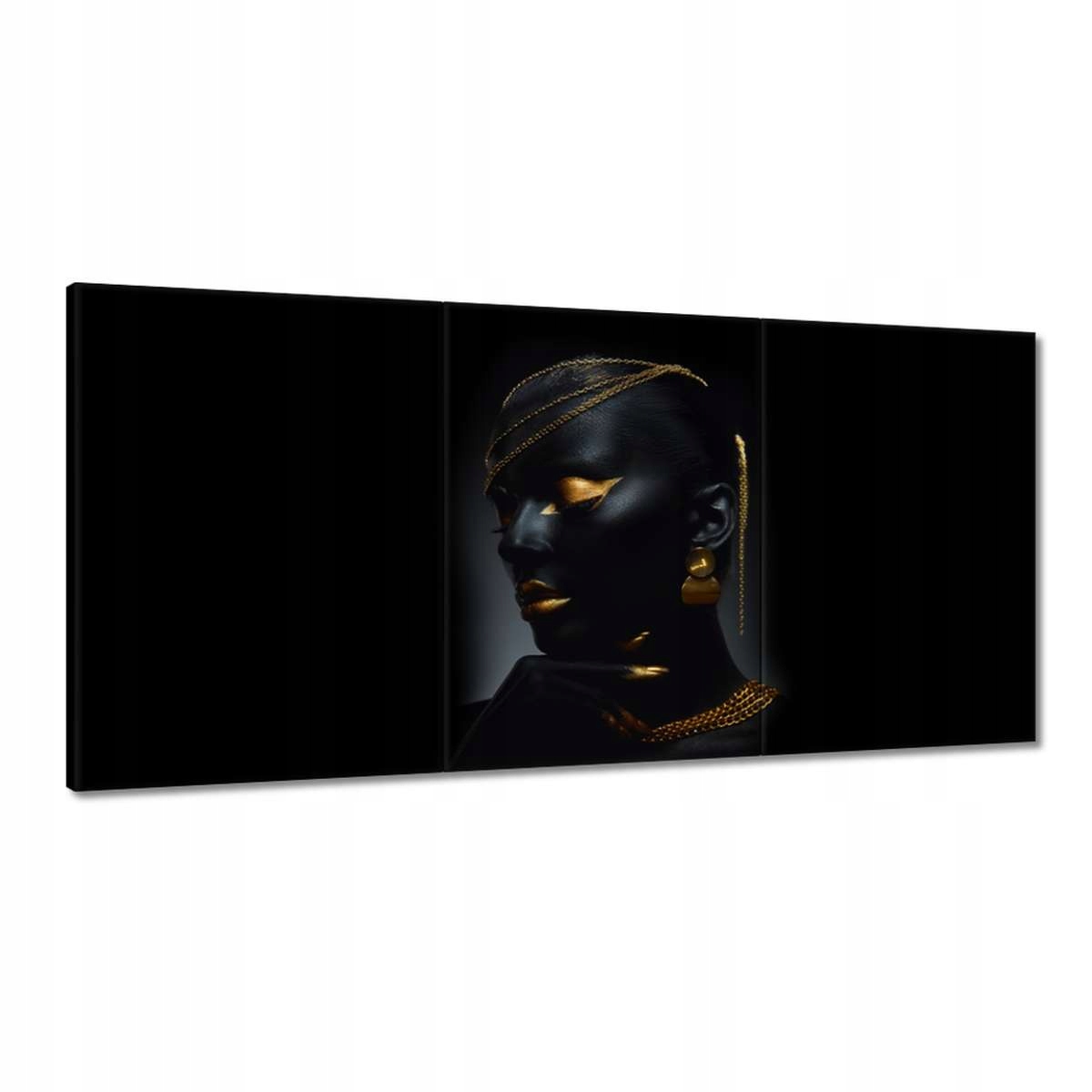 Obrazy 180x90 Hlava so zlatými ozdobami