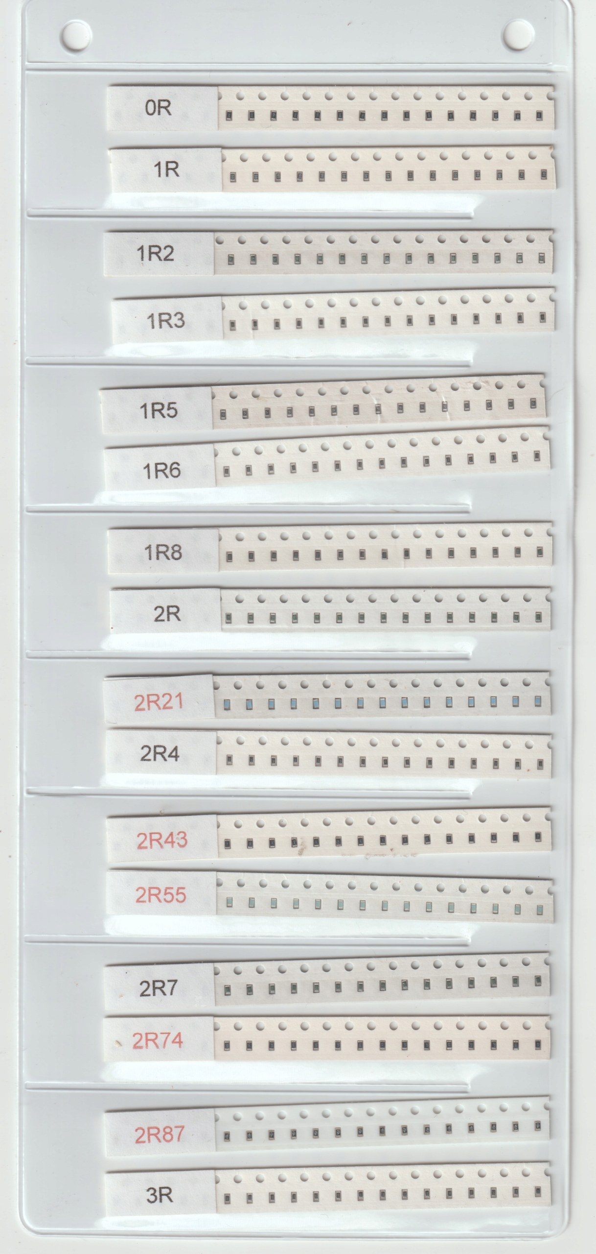 [640szt] Zestaw Rezystorów Smd 0603 0R-9R1 Szereg E-24 8