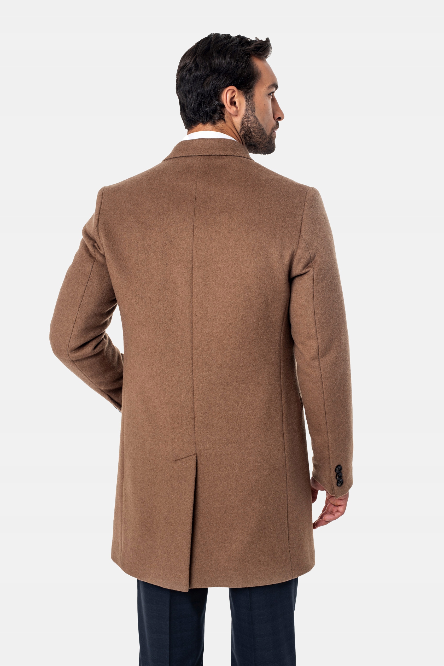 PŁASZCZ MĘSKI WEŁNIANY WINCENT KAMELOWY 52 Marka Recman