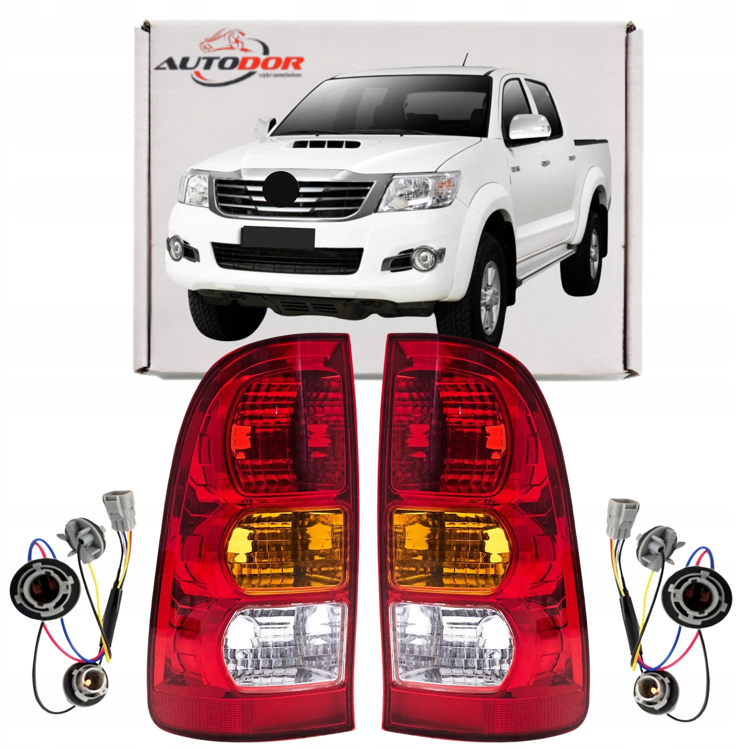 Toyota Hilux N70 2005-2012 Zadní Světla S Žárovkové Lišty Pravá Levá Sada