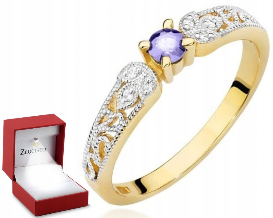 Prstýnek Tanzanitové Brilianty Gravírování Bonus