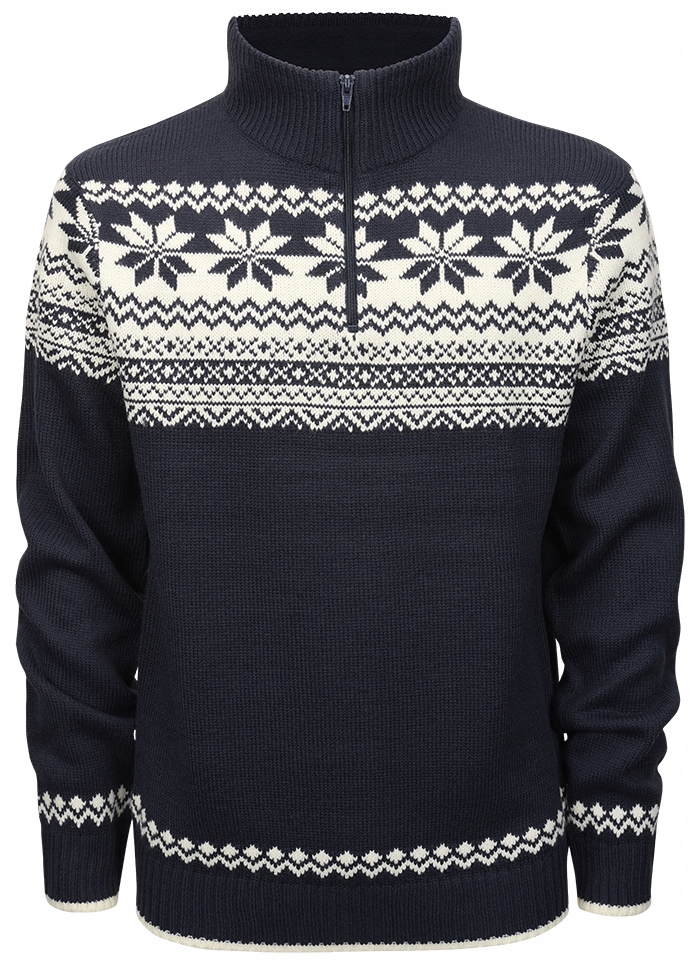 Brandit svetr pánský 5029.8 přes hlavu norský vzor XXL tmavě modrá