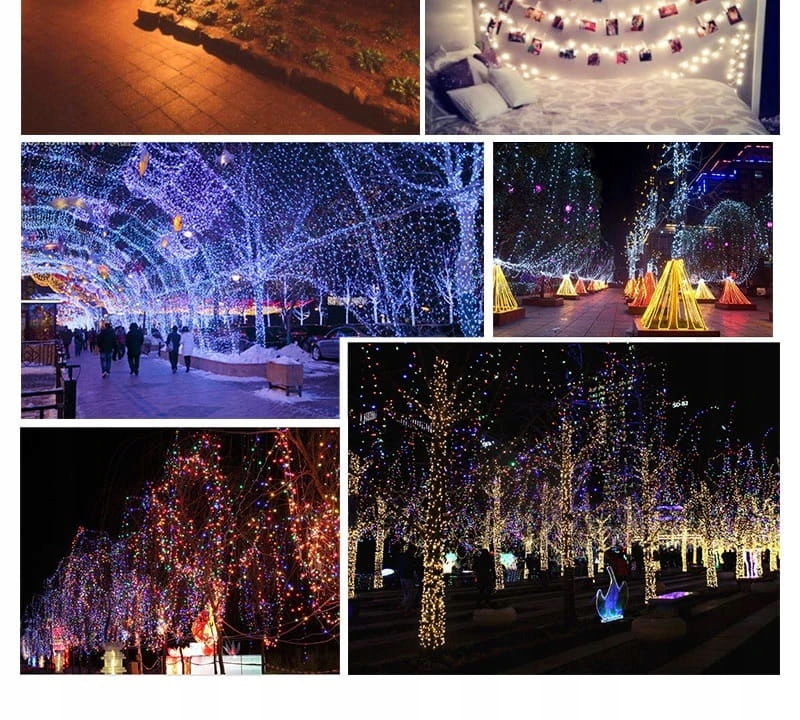 LAMPKI CHOINKOWE MOCNE 200 LED RÓŻOWY PROGRAMATOR Zastosowanie wewnątrz