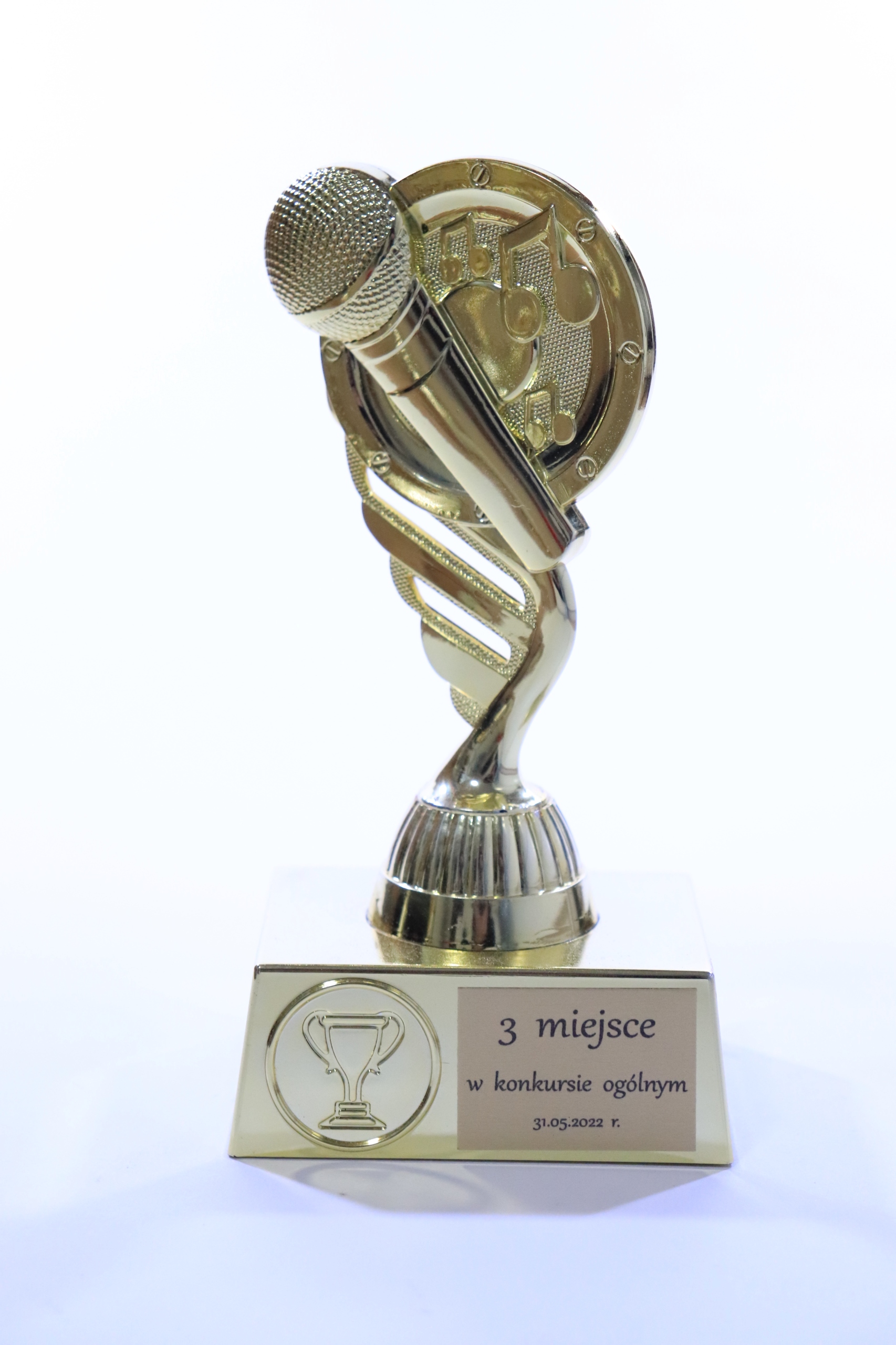 

Statuetka figurka mikrofon muzyka 16 cm+nadruk