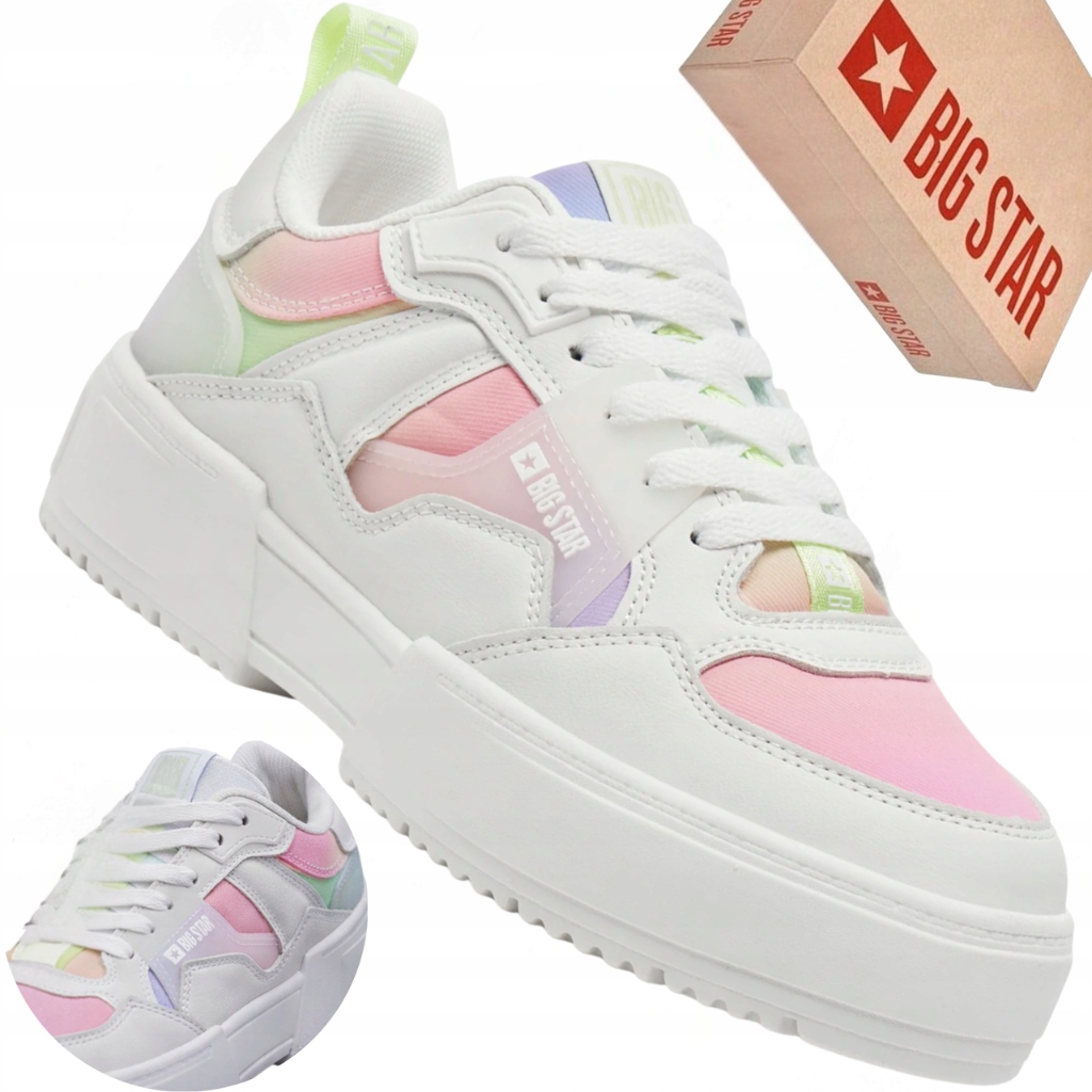 Buty damskie Big Star NN274359 kolorowe sneakersy pastelowe lekkie