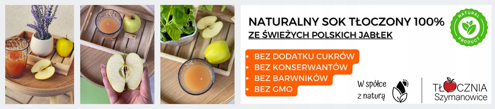 Sok Jabłkowy Tłoczony 100% Wytrawny 5l Smak jabłko