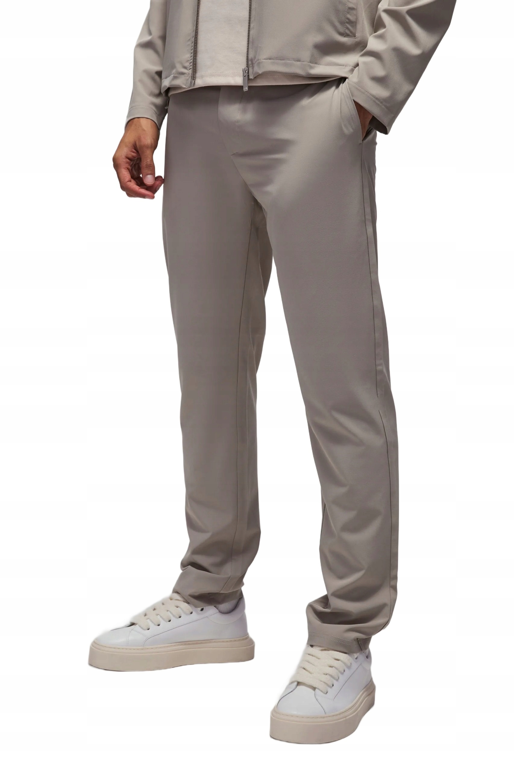 Boohooman Pánské Kalhoty Casual Jednoduché Béžové Bez Vzoru Pro Každodenní Nošení M Z3A