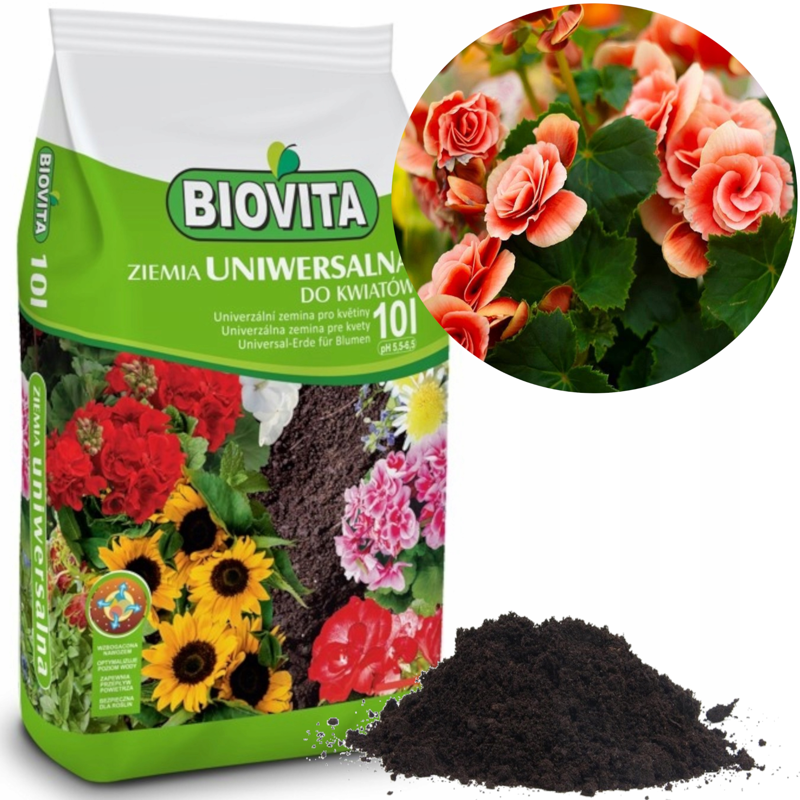 

Ziemia Podłoże do kwiatów Biovita 10L