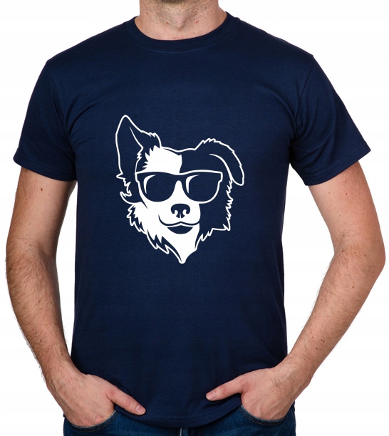 

koszulka Border Collie W Okularach Okulary Pies