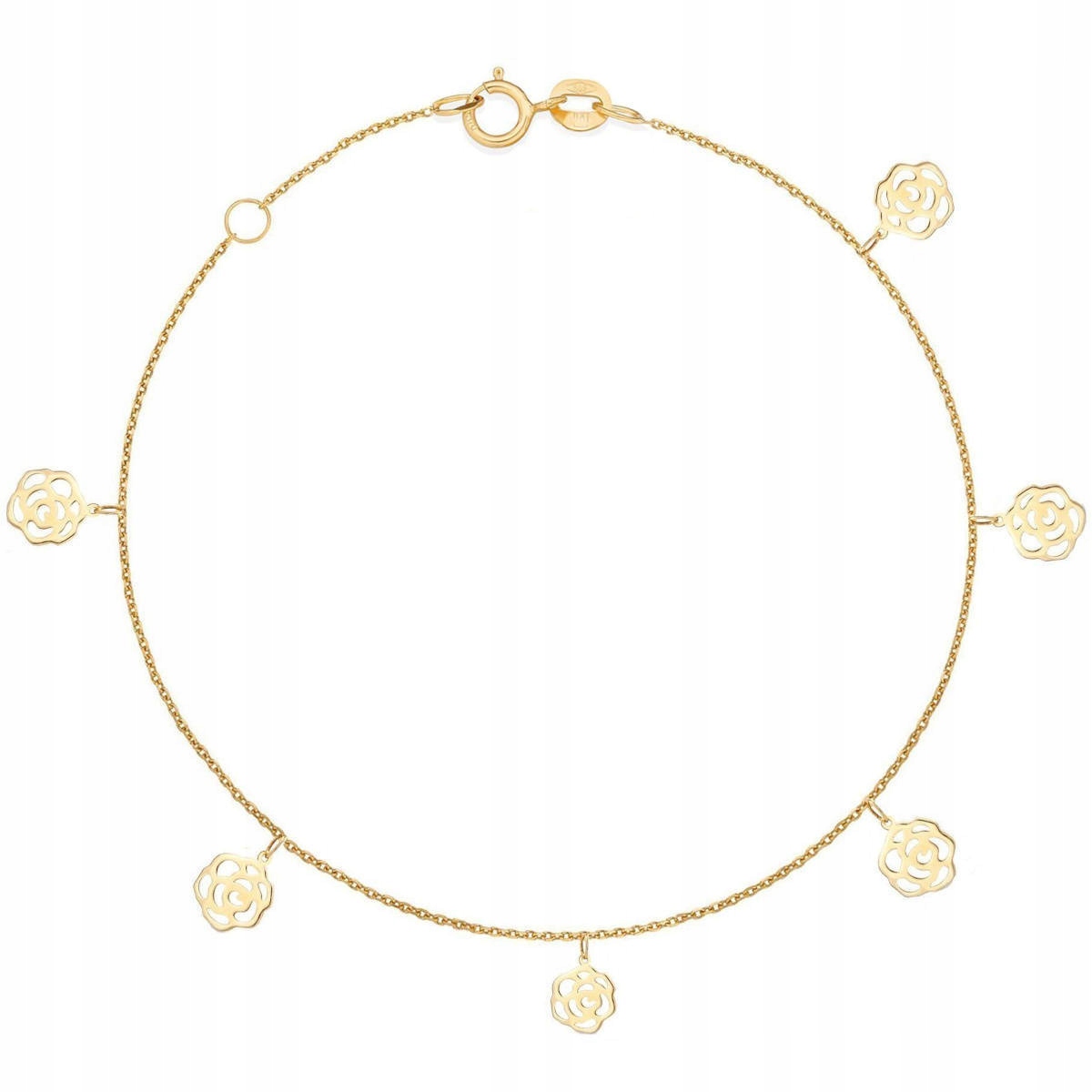 

Złota bransoletka 333 Celebrytka Choker Róża
