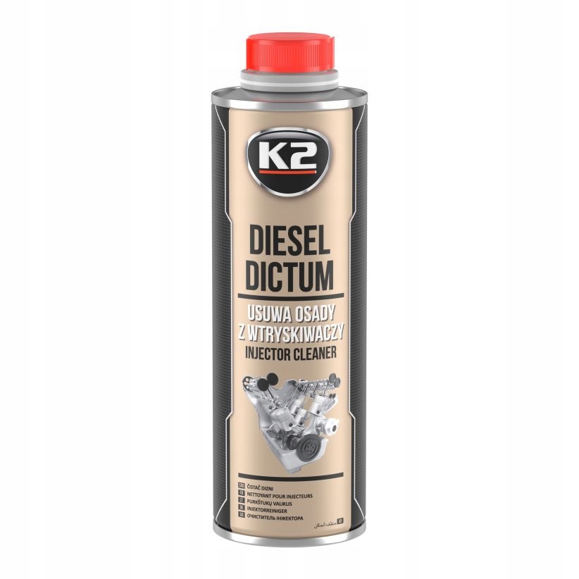 

K2 Diesel Dictum-usuwa Osad Z Wtryskiwaczy 500ML