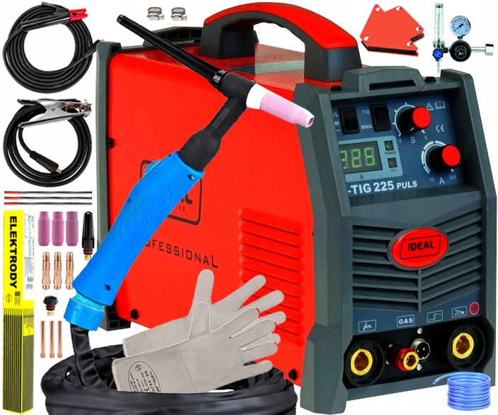 SPAWARKA IDEAL TIG HF LIFT 200A PULS 4T MMA IGBT (VTIG225P) • Cena
