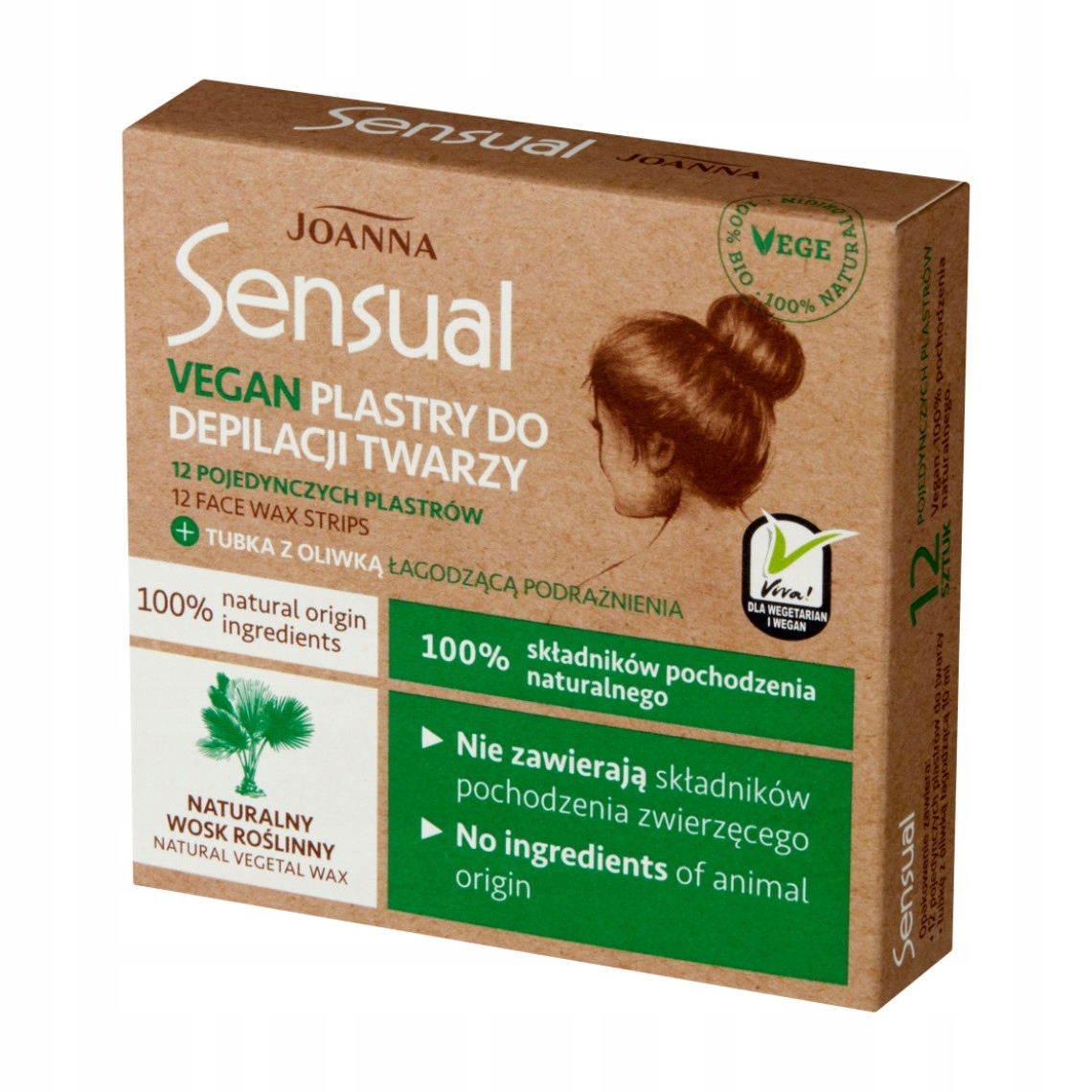 

Joanna, Sensual Vegan Plastry do depilacji twarzy,