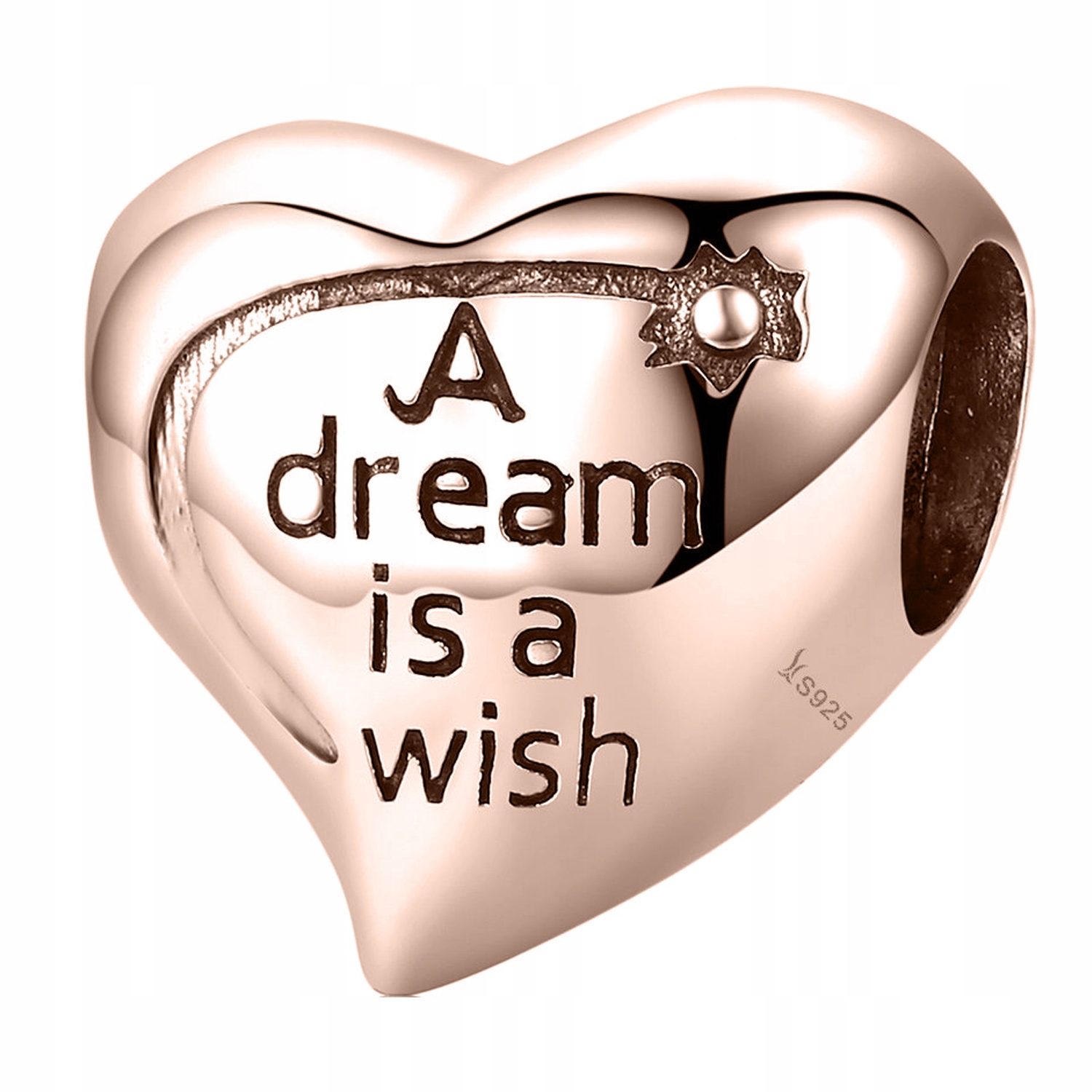 Charms Pozlacený A Dream is a Wish Sen Přání Srdíčko Stříbro 925