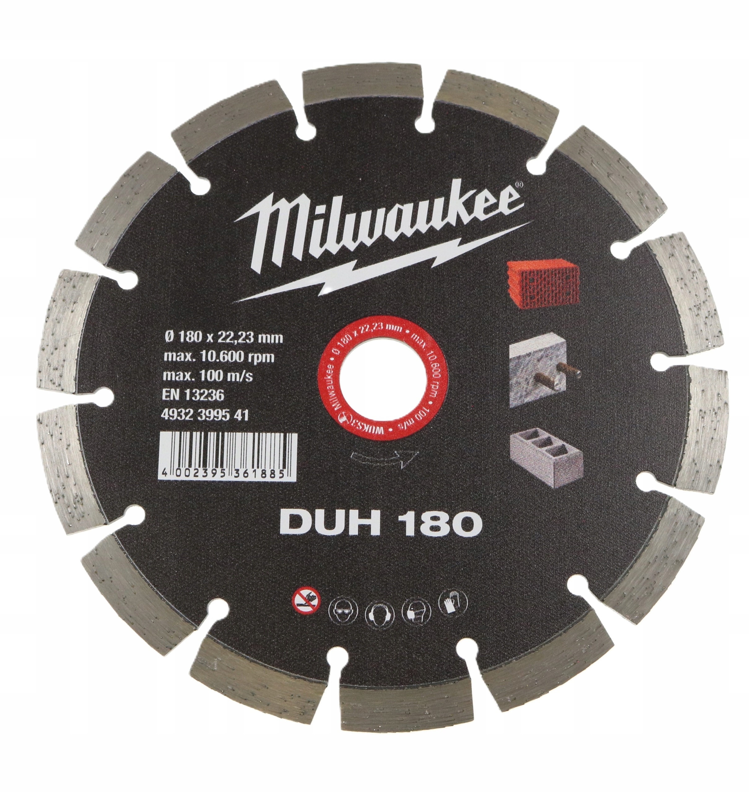 Tarcza Diamentowa Duh 180X22,2 MM Do Cięcia Betonu Milwaukee 4932399542