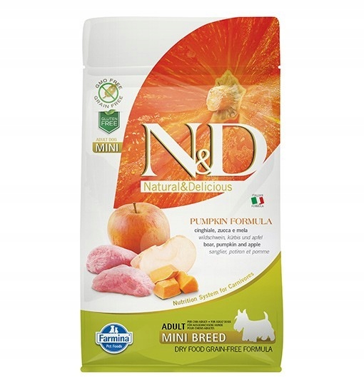 Levně Krmivo N&d Dog Adult Mini Grain Free Pumpkin Wild Boar & Apple 2,5kg