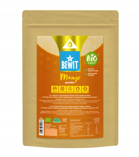 Levně Bewit Mango lyofilizované prášek, Bio Raw 350 g