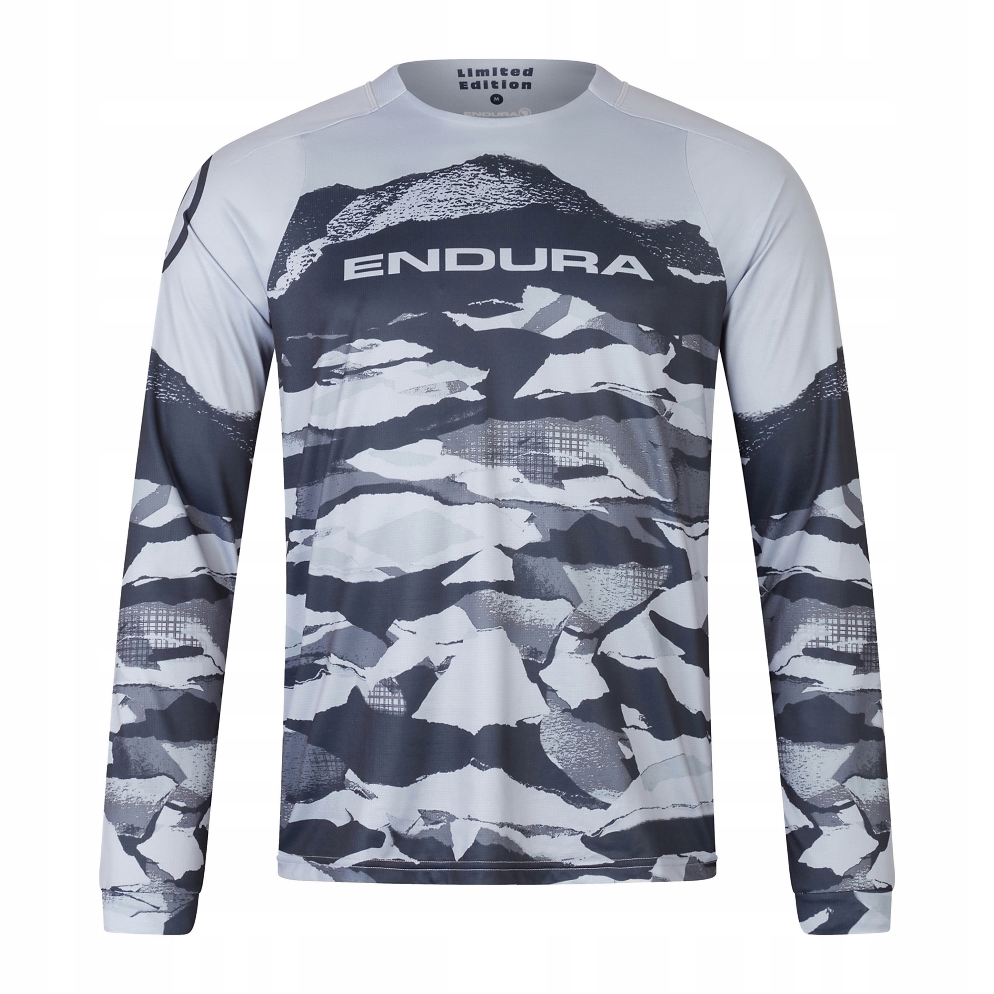 Koszulka rowerowa Endura Mountain Camo Ltd Printed L/s Tee czarno-szara L