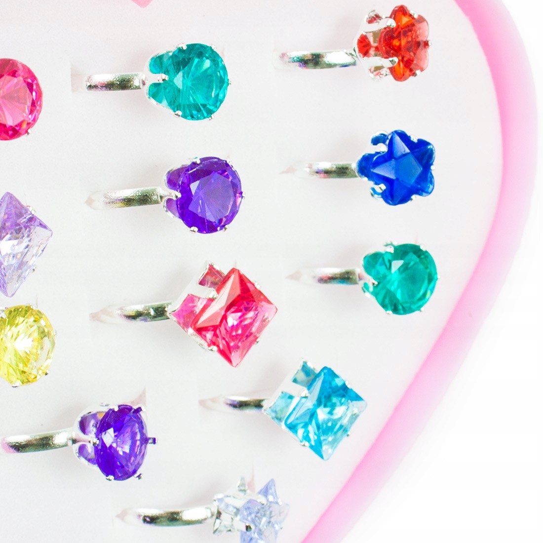 PIERŚCIONKI DLA DZIEWCZYNKI zestaw BOX BIŻUTERIA Kolor wielokolorowy