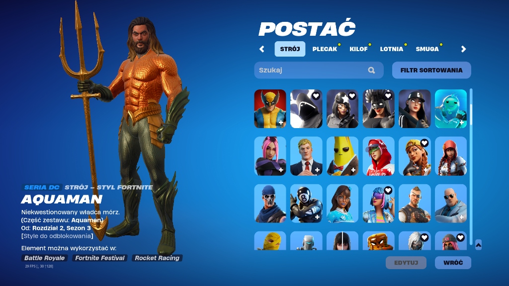 KONTO FORTNITE TRAVIS OG SKINY 500 SKIN BANANEK VDOLCE LEWIATAN MARVEL Platforma PC