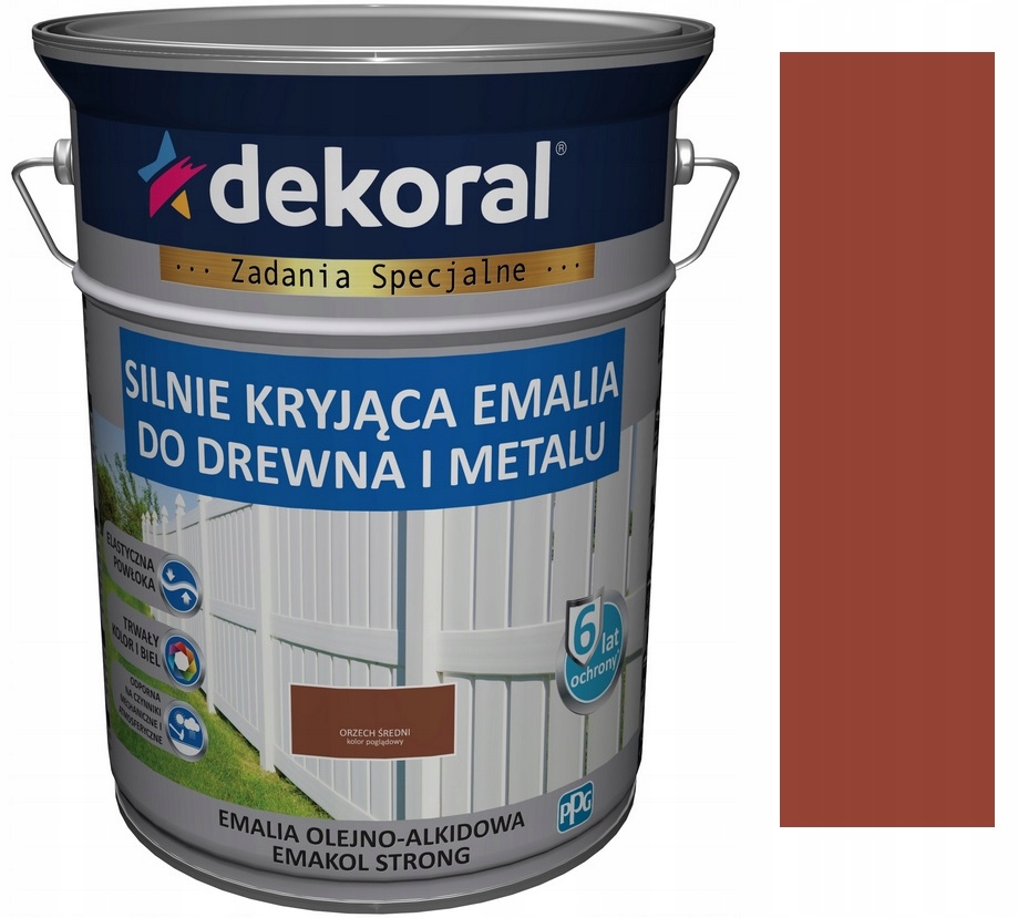 Dekoral Emakol Strong Drewno Metal Orzech Śred. 5L