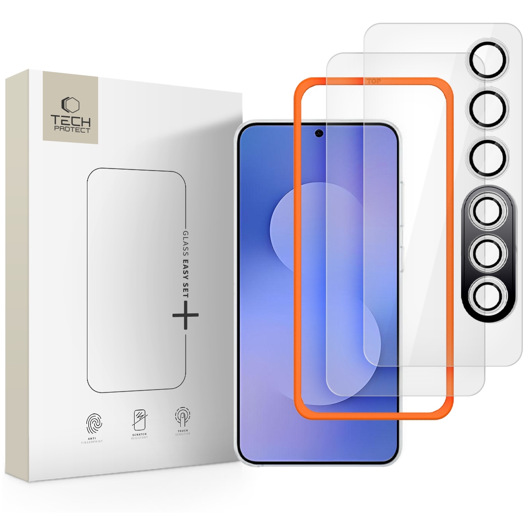 Szkło Hartowane Tech- Protect Easy Set+ 3- Pack Galaxy S25 Fe Clear Tech-
