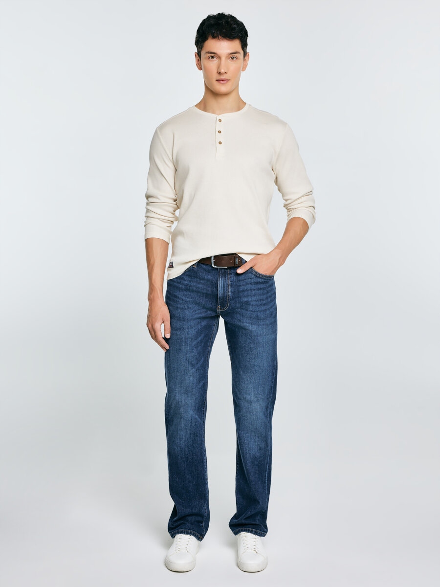 Big Star Pánská Halenka S Dlouhým Rukávem Krémová Merrts 103 XXL